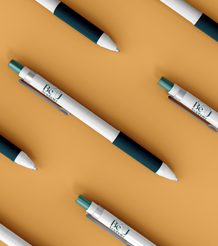 Be U Academy — branded pens