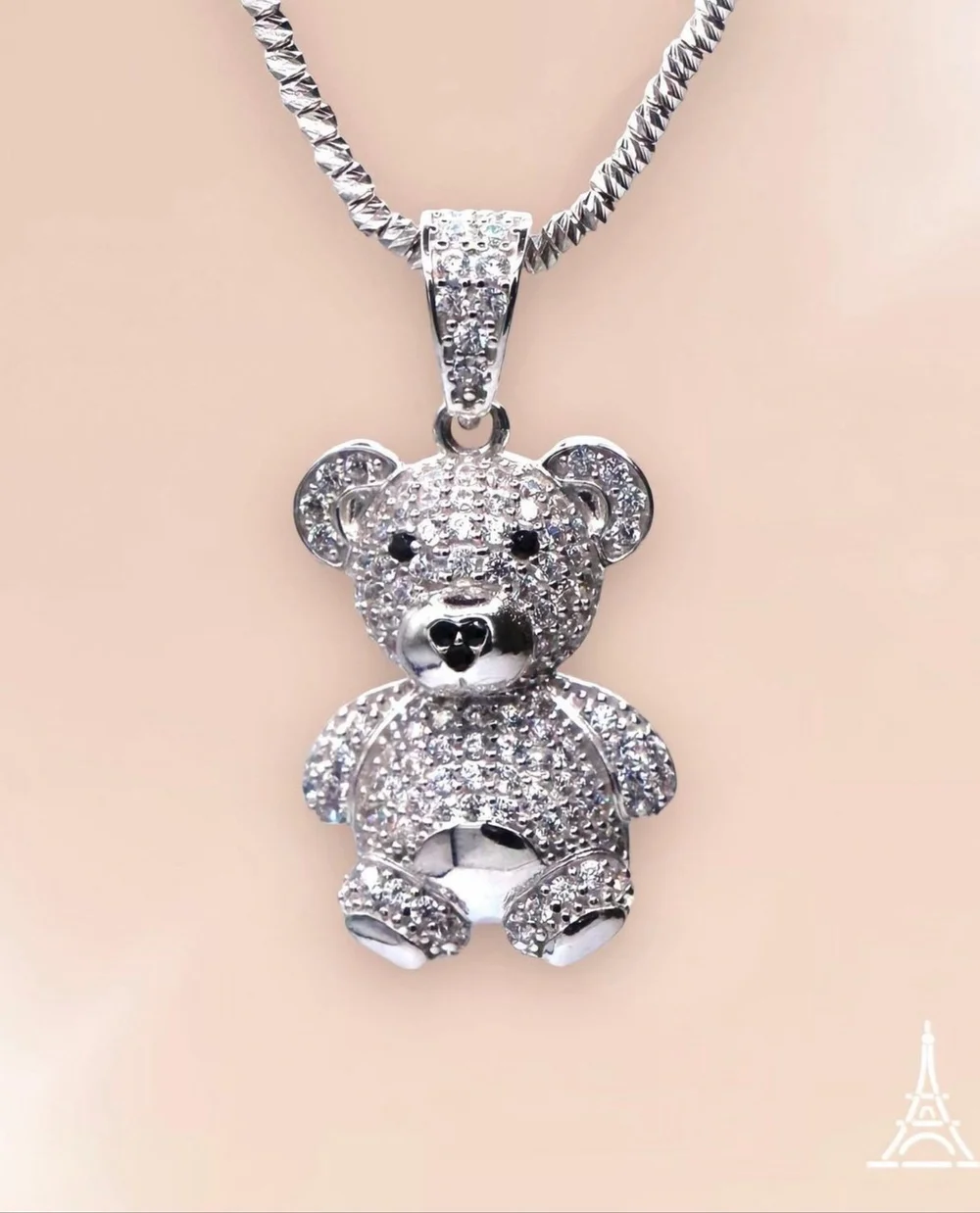 La Francia — diamond teddy bear chain