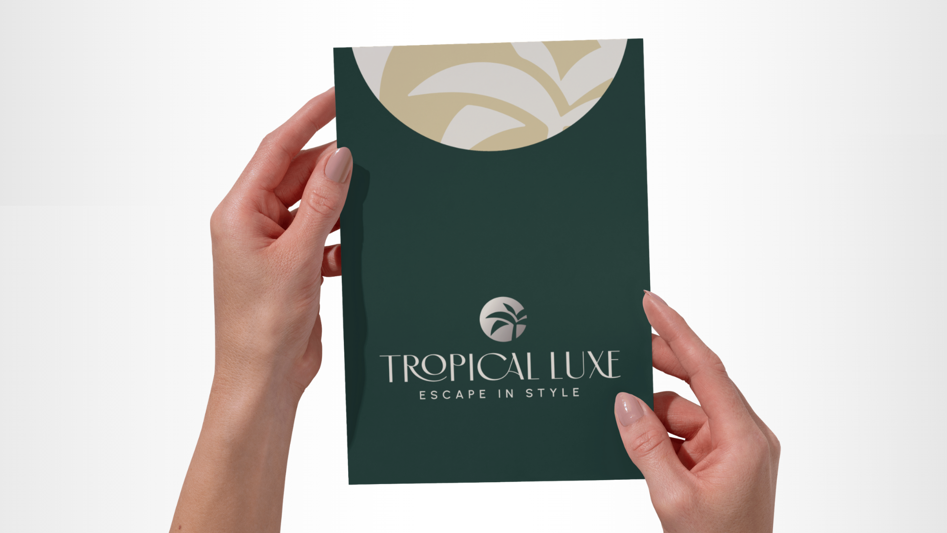 Tropical Luxe vertical business card